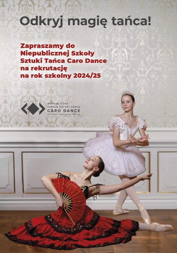 Dwie baletnice - jedna stoi, druga robi szpagat 